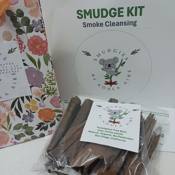 Koala Aire EUCALYPTUS TREE BARK Smudge 30 PACK - 100% ORGANIC Air Smoke Cleanser - Picture 7 of 10